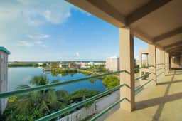 Waterfront Condo with Sea View, Shared Pool, WiFi, & Central AC - Near Beaches