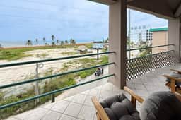 Ocean-view home with balcony, swimming pool & central AC