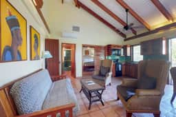 Oceanfront condo with shared pool, sea view, central AC & WiFi - walk to the beach