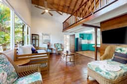 Romantic beachfront home with ocean views, dock, free WiFi, and outdoor dining