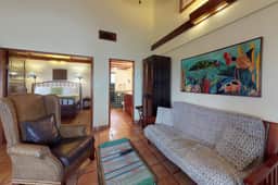 Beachfront, ocean-view getaway with shared pool, hammock, WiFi, & central AC