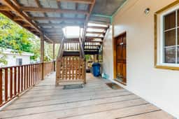 Two studios w ocean views, deck, partial AC & free WiFi - close to the beach