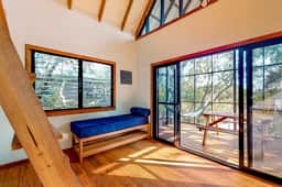 Three forest cabanas with verandas, hammocks, WiFi & partial AC - walk to beach