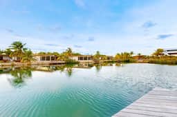 Waterfront villa with private pool, furnished deck & gas grill