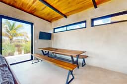 Spacious waterfront villa with private plunge pool, deck & full kitchen