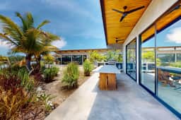 Spacious dog-friendly villa with king beds, private pool, water views & BBQ deck
