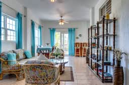 Oceanfront villa with pool, beach access, ocean view, partial AC & strong WiFi