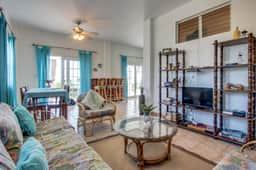 Oceanfront villa with pool, beach access, ocean view, partial AC & strong WiFi