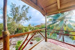 Waterfront villa with private pool, balcony, partial AC, fast WiFi - near beach