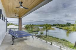 Serene villa with infinity pool, waterfall & modern amenities