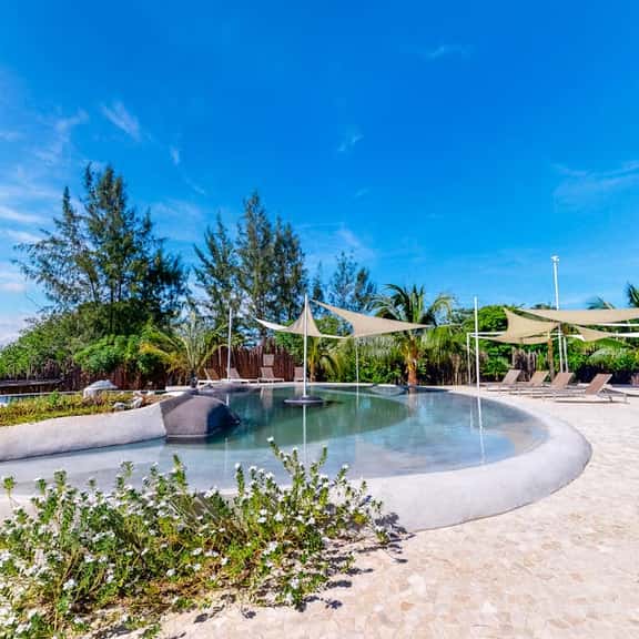 Lagoon view retreat villa with pool, private hot tub, & AC - Image 1