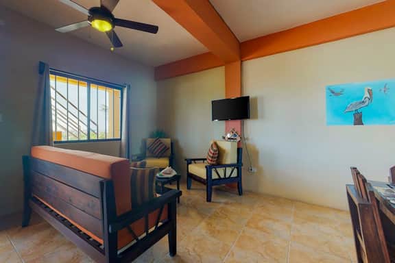 Inviting apartment w ocean views, a shared rooftop, laundry, WiFi & partial AC