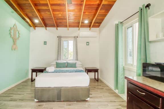 Island studio centrally located with balcony, hammock, & grill