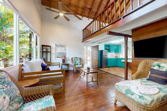 Romantic beachfront home with ocean views, dock, free WiFi, and outdoor dining