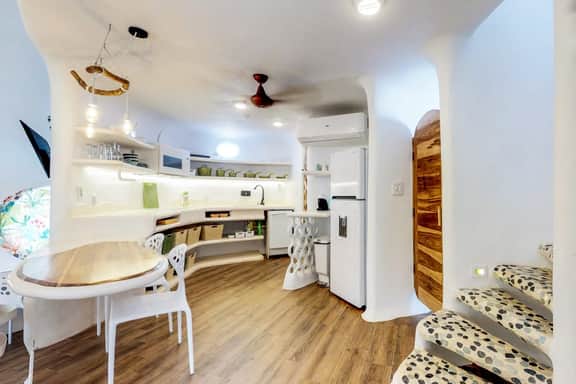 Stunning lagoon-front villa with pool, private hot tub, & AC