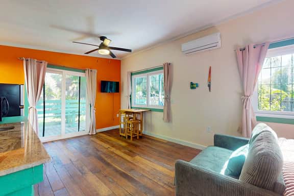 Charming retreat with spacious outdoor areas, cozy interior & near to beach