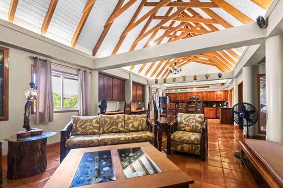 Tropical beachfront getaway with private pool, ocean views & enclosed yard