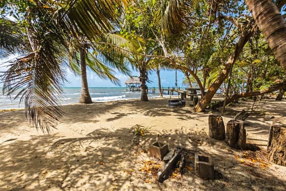 Tropical beachfront getaway with private pool, ocean views & enclosed yard