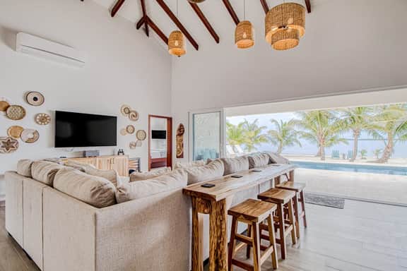Oceanfront oasis on the beach with private pool, gazebo, grill, patio, and AC