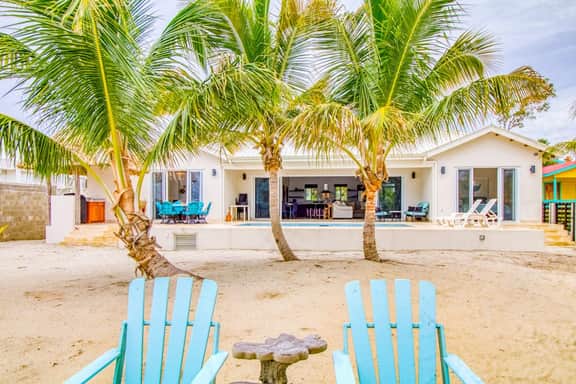 Oceanfront oasis on the beach with private pool, gazebo, grill, patio, and AC