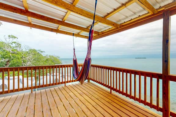 Oceanfront Cabin on Private Island with beach access & kitchen