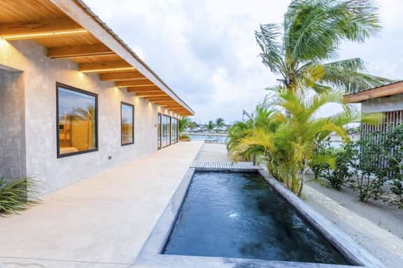 Tranquil villa with water views, private pool, deck dining, WiFi & AC