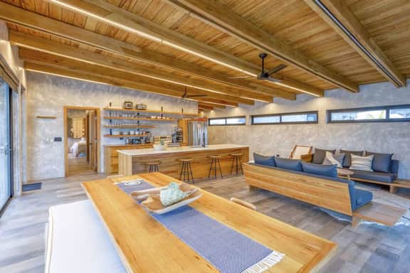 Tranquil villa with water views, private pool, deck dining, WiFi & AC
