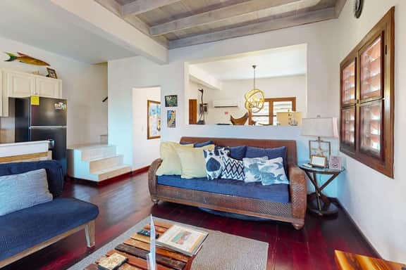 Two-story, ocean view condo w shared pool, two balconies, WiFi & partial AC
