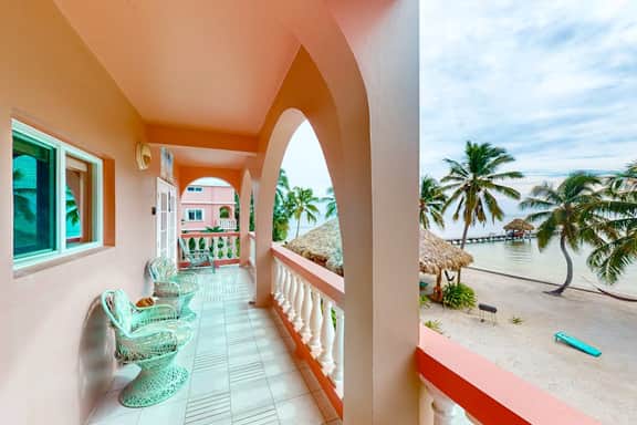 Breezy oceanfront, 2-story condo w shared pool, beach access, WiFi & partial AC