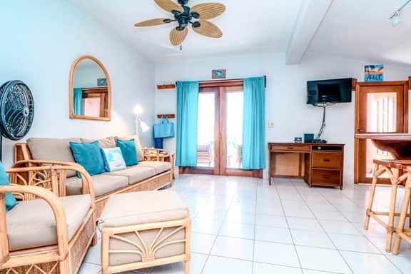Ocean-view condo with outdoor pool, dock, grill, balcony, beach access