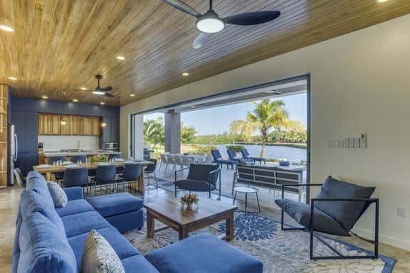 Serene villa with infinity pool, waterfall & modern amenities
