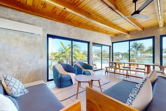 Tranquil bay-view villa with private plunge pool, open layout & breezy deck